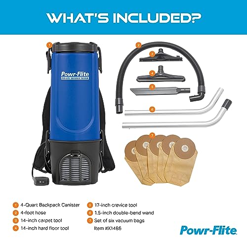 Powr-Flite Pro Lite BP4S / 4-quart / Blue Canister Vacuums