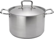 Browne Foodservice Elements 8 Quart Stainless Steel Stock Pot w/Cover, NSF