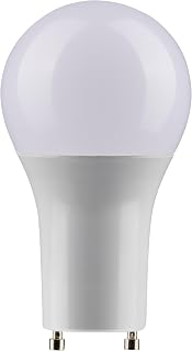 Satco S9707 GU24 LED Light Bulb A19, 2700K, Dimmable, 4.31 inches, Frosted White Finish