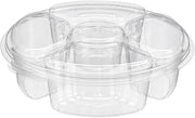Pl065 4-Cmpt Platter Combo W/ Dip Holder 10.25X2-13/16 65-Oz