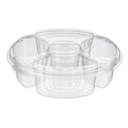 Pl065 4-Cmpt Platter Combo W/ Dip Holder 10.25X2-13/16 65-Oz by Inline Plastics – Plastic, Pack of 100, Model 75002569