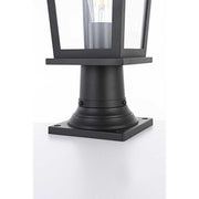 Cayman One Light Outdoor Post Mount Black by Lighting Design – Iron, Black, Model OD332P17BK