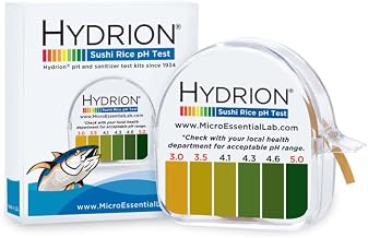 HYDRION Sushi Rice pH Test Kit 15ft Single Roll - 3-5 Short Range Acid Test Strips for Testing Sushi MPN 525 (1)