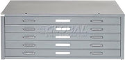 41" W Flat File Cabinet by Global Industrial – 40.75" W x 28.38" D x 16" H, Alloy Steel, Grey, Model 506825GY