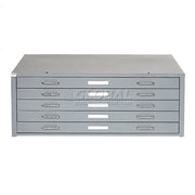 41" W Flat File Cabinet by Global Industrial – 40.75" W x 28.38" D x 16" H, Alloy Steel, Grey, Model 506825GY