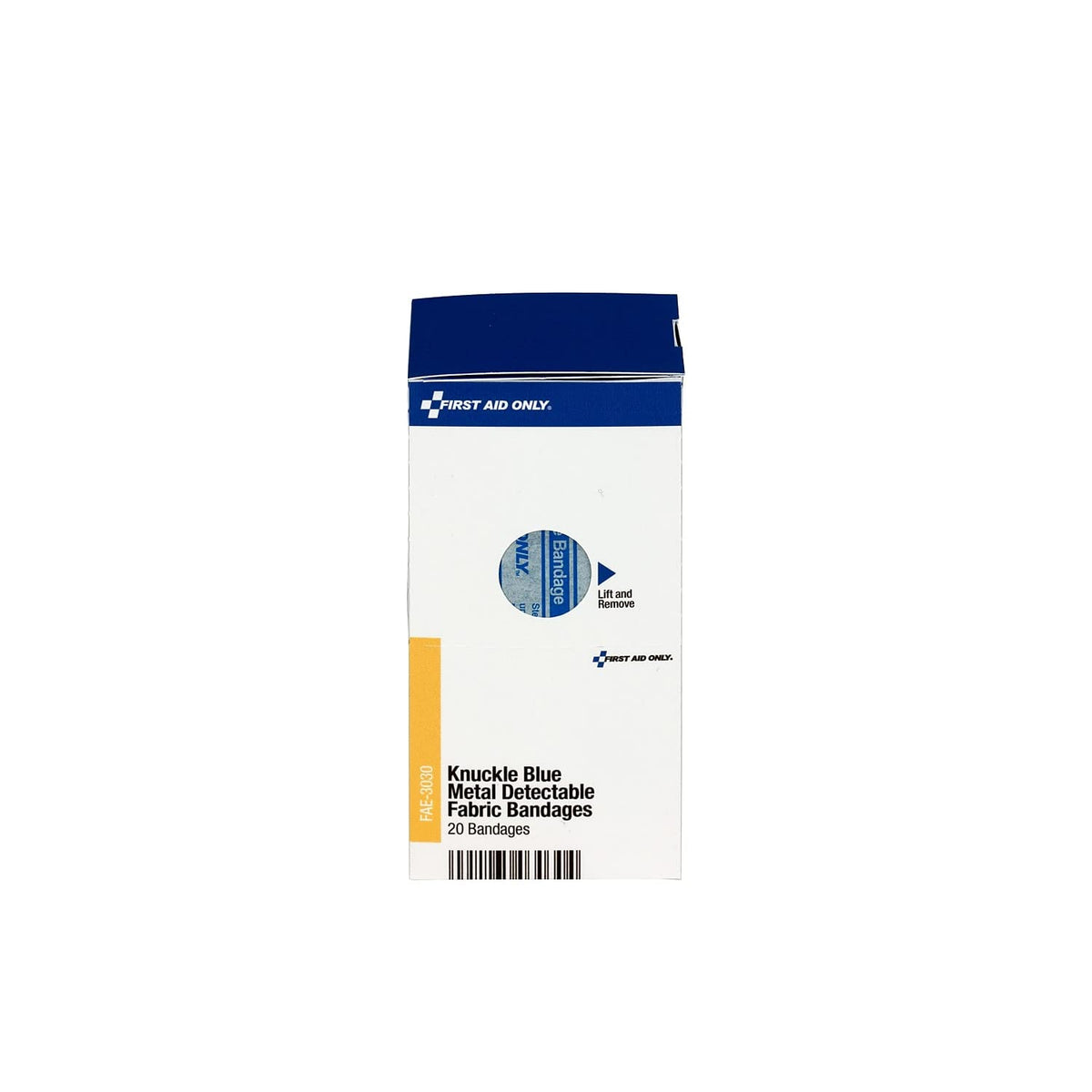 SmartCompliance Refill Blue Metal Detectable Knuckle Bandages by First Aid Only – FAE-3030, Rubber,Metal, Pack of 20, Model FAE-3030