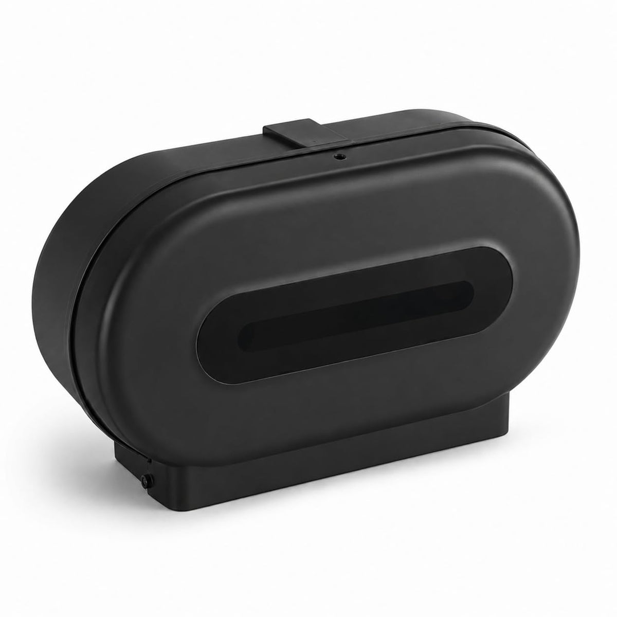 Double Roll Jumbo Toilet Tissue Dispenser by Glownary – Plastic, Black, Model 66altpdbljblk