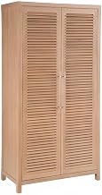 Starlight Canyon Home Hardwood Solid Utility Storage Cabinet with Tray Drawers and Two-Door Design, Tall Armoire for Bedroom Storage, Sand Dune