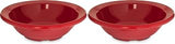 Carlisle FoodService Products Kingline Plastic Rimmed Fruit Bowl, 4.75 fl. oz. Capacity, 4-19/32" Dia. x 1.29" H, Red (Pack of 2)