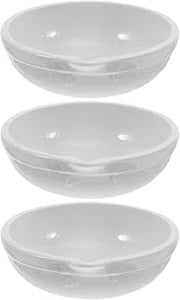 3pcs Ceramic Evaporating Dish Basin for Science Teaching Lab and Chemistry Experiments, White Porcelain Lab Heating Dish with Rational Diameter-Depth Ratio and Smooth Surface