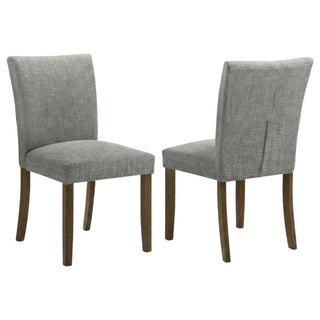 Polyester Upholstered Dining Side Chairs Set of by Furnifact – Upholstered, Grey, Pack of 2