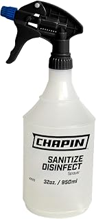 CHAPIN International 10509 Upside-Down Trigger Sprayer for Disinfection, Translucent White