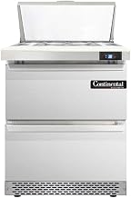 DL27-8-FB-D Designer Line Sandwich Unit, 27" W, With 8 Pan Openings, Front Breathing & Drawers