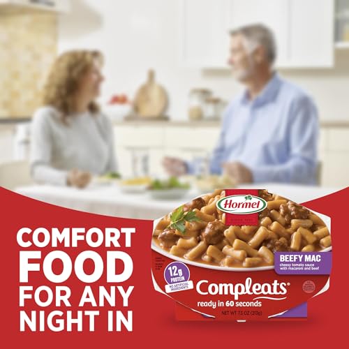 HORMEL COMPLEATS Beefy Mac / 7.5 Ounce (Pack of 7) / Microwave Meals Pasta & Noodle Dishes