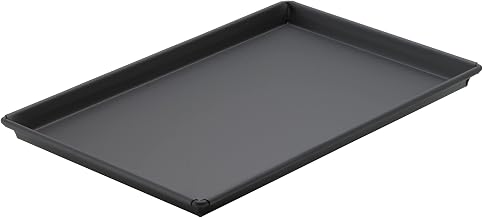 Winco Sicilian Pizza Pans, 12-Inch by 18-Inch | Dishwasher safe, Non-stick, Steel, Stackable for storage, Great for Pizza Baking, Crisp Crusts, Pizzerias and Foodservice