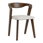 Pascan Brown Solid Wood Dining Chair Set of by Starlight Canyon Home – Full Solid Rubberwood, Fabric, Brown, Pack of 2