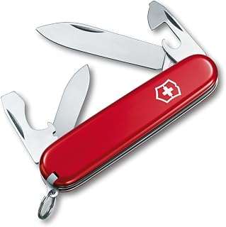 Victorinox Recruit Swiss Army Knife, 10-Function Pocket Knife, Red
