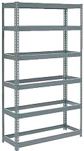 Global Industrial Extra Heavy Duty Shelving 48" W x 24" D x 72" H with 6 Shelves, No Deck, Gray