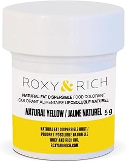 Roxy & Rich Natural Fat Dispersible Powder Food Color, 5 Grams Yellow