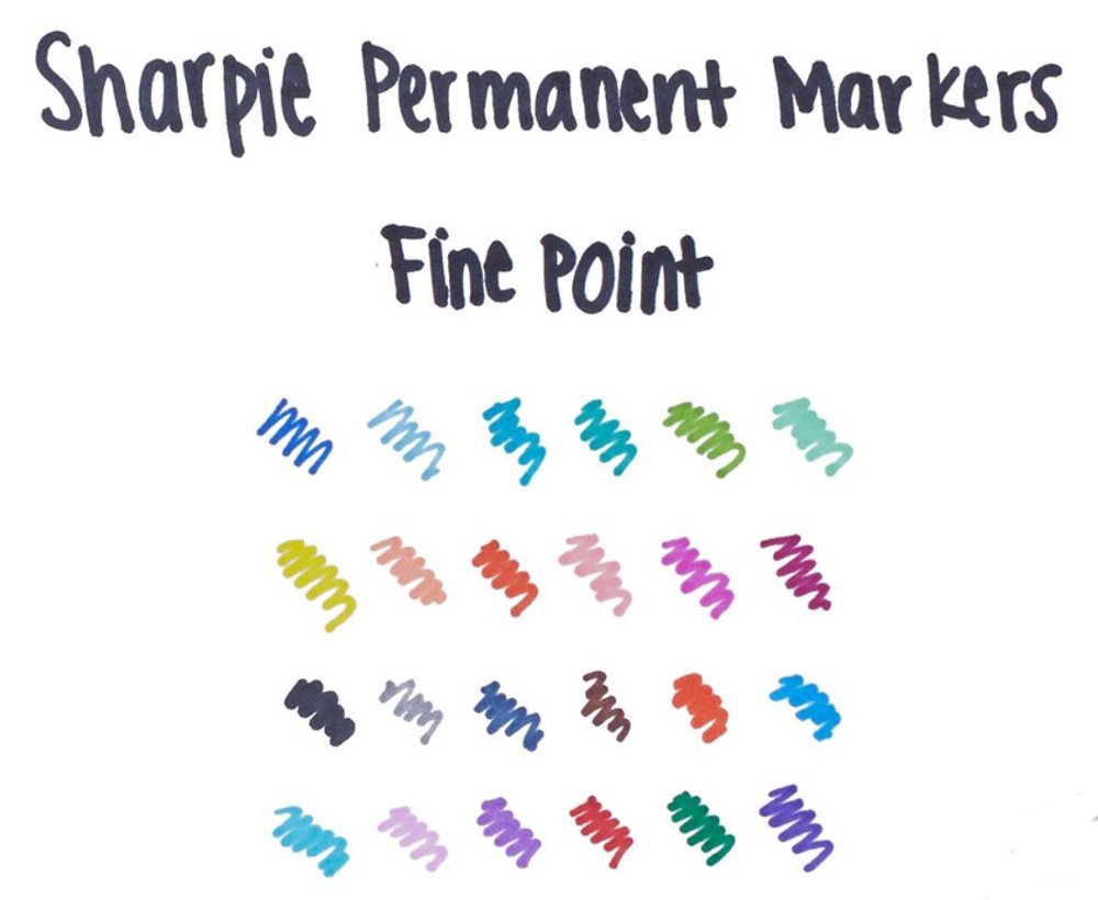Sharpie 1 Count (Pack of 2) / Green / Fine,Permanent Permanent Markers
