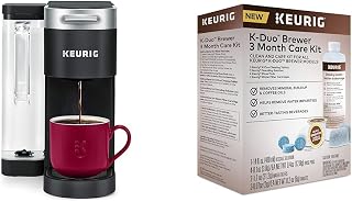 Keurig K-Supreme Single Serve K-Cup Pod Coffee Maker, MultiStream Technology, Black & K-Duo 3 Month Care Brewer Maintenance Kit