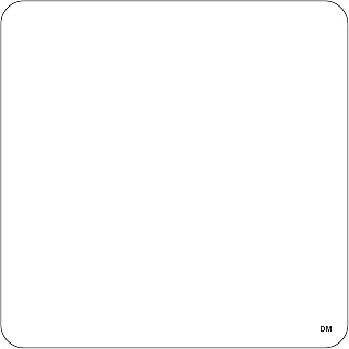DayMark Safety Systems DissolveMark IT110080 Blank Dissolvable Label, 2.5" x 2.5", 125 per Roll