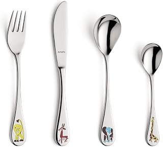 Amefa 4 Piece Kids Flatware Set Safari