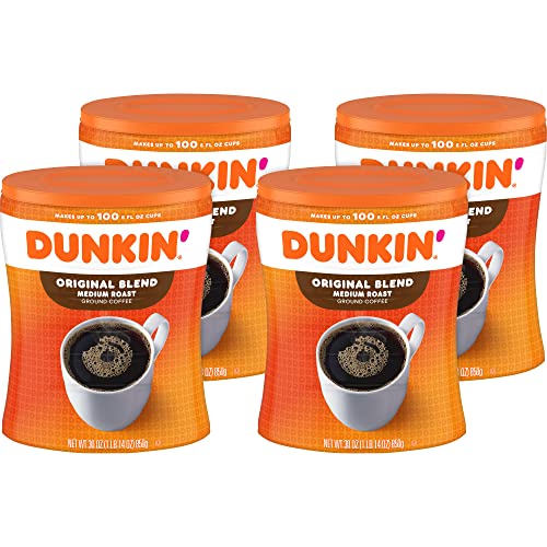 Dunkin' Original Blend / 30 Ounce (Pack of 4) / coffee Ground Coffee