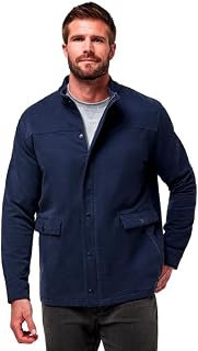 TravisMathew Men's Cloud Denim Full Zip Jacket, Blue Nights