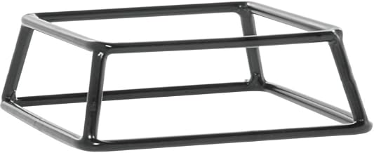 HUBERT Display Pedestal Square Black Rubber-Coated - 7"L x 6"W x 1"H