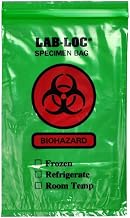 Elkay Plastics LAB20609GR 2 mil Tint Reclosable 3-Wall Specimen Transfer Bag, 6" x 9", green tint (Case of 1000)