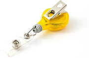 KEY-BAK Retract-A-Badge Retractable I.D. Badge Holder Light Bulb Shaped with a 36" Retractable Cord and Swivel Bulldog Clip (5 Pack)