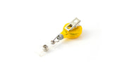 RETRACT-A-BADGE Light Bulb Shaped 5-Pack Retractable Badge Holder with 36" Cord by KEY-BAK – Vinyl, Yellow, Model 0308-746
