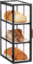 Monterey Collection – Bread Case – 7W x 13.75D x 20.5H – Black Metal, Acrylic