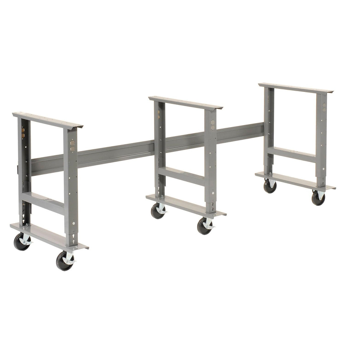 Adjustable Height Mobile Workbench by Global Industrial – 36"L x 96"W x 4"H, Steel, Gray, Model 183179A