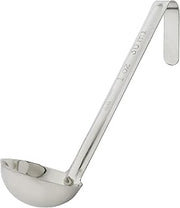 Winco 1 oz Red Stainless Steel Ladle | Dishwasher safe, Portion control, Heavy-duty, Curved handle, Great for Soups, Sauces, Stews and Buffet Service