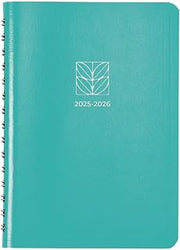 Blueline Essential Academic Daily/Monthly Planner, August 2025 to July 2026, Twin-Wire Binding, Soft Vicuana Cover, 8" x 5", Blue (CA201F.02-26)