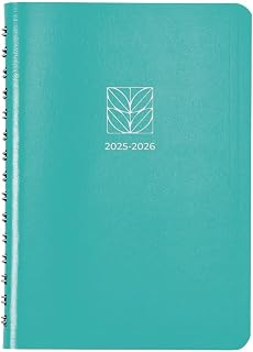 Blueline Essential Academic Daily/Monthly Planner, August 2025 to July 2026, Twin-Wire Binding, Soft Vicuana Cover, 8" x 5", Blue (CA201F.02-26)