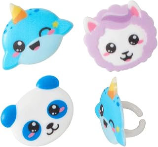 DecoPac Kawaii Characters Cupcake Rings - 24 pc Assorted