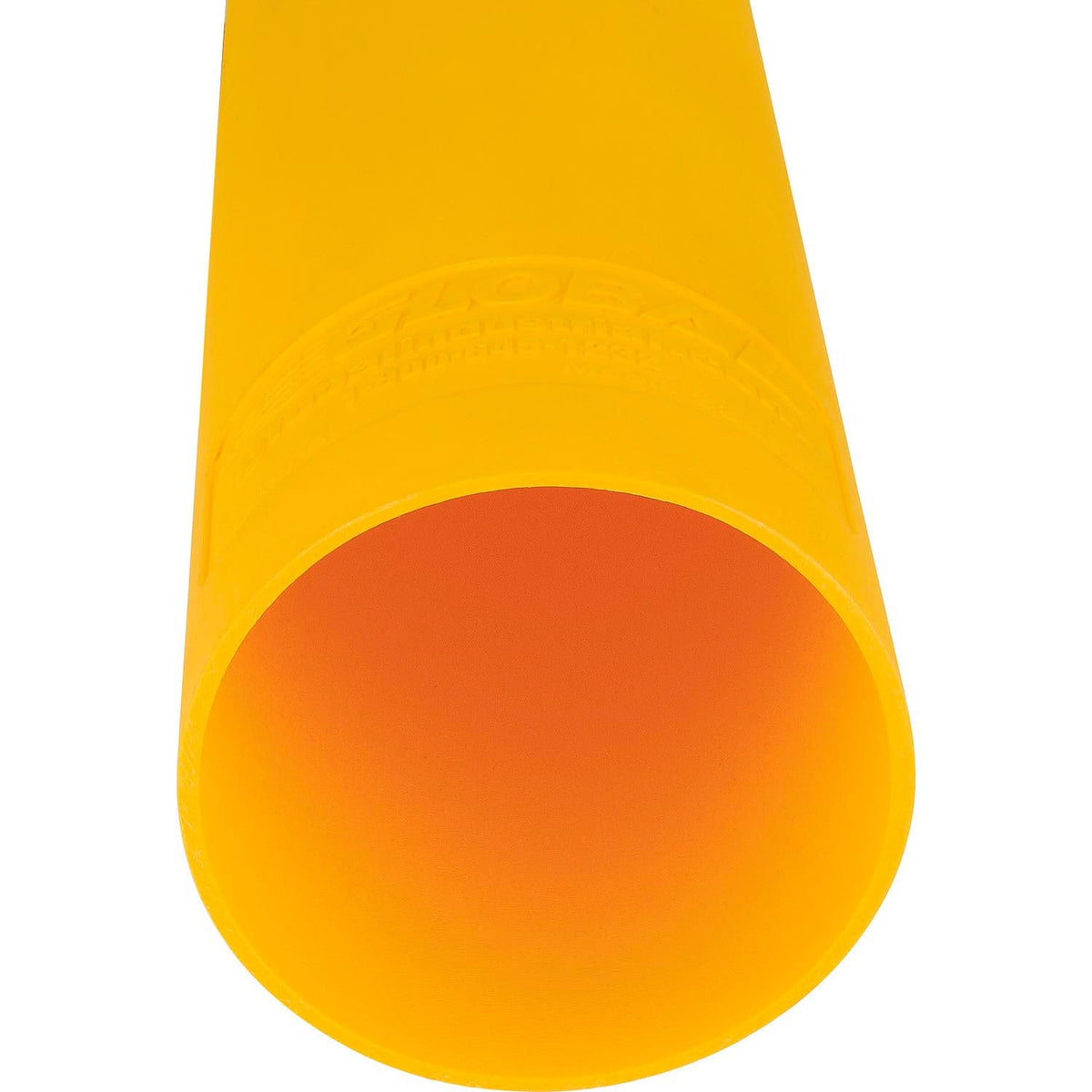 60"H Smooth Bollard Post Sleeve with Dome Top by Global Industrial – 56"L x 7"W x 60"H, HD Polyethylene, Yellow, Model BOL6YL