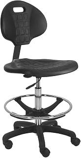 BenchPro Deluxe Polyurethane Chair with Nylon Base and 20” HD Adjustable Footing, 21"-31" Height Adjustment, 450 lbs Capacity.