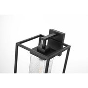 Willington One Light Outdoor Wall Sconce Black by Lighting Design – Iron, Black, Model OD329W17BK
