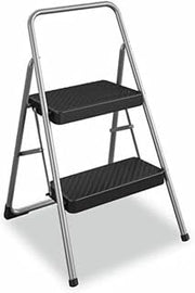 Cosco Folding Two Step Stool 200 Lb. Capacity 17" Gray