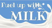 Expressly HUBERT® Vinyl Magnetic "Fuel Up With Milk" Sign - 49L x 26H