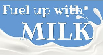 Expressly HUBERT® Vinyl Magnetic "Fuel Up With Milk" Sign - 49L x 26H