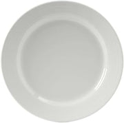 Tuxton Pacifica Porcelain White Embossed Mid Rim 11-Inch Plate, Case of 12, Bright White; Scratch Resistant; Chip Resistant; Lead & Cadmium Free; Dishwasher, Microwave, Oven Safe