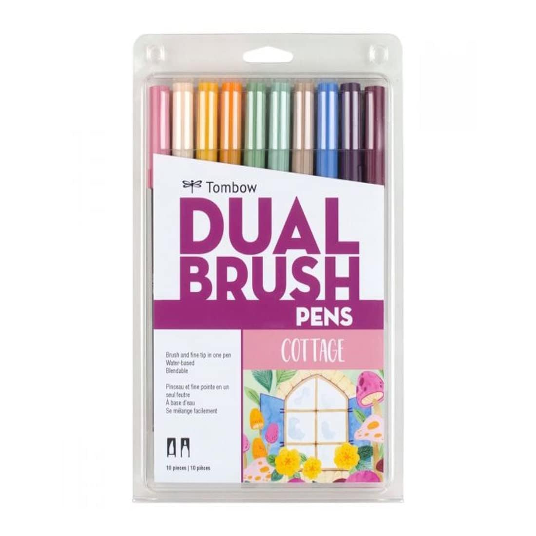 : Dual Brush Pen 3 Pack Set - Pastel by Tombow – Pack of 33, Model 56255, 56256, 56257