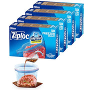 Ziploc 30 Count (Pack of 4) / Blue / 120 Count Food Storage Bags