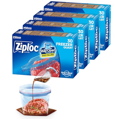 Ziploc 30 Count (Pack of 4) / Blue / 120 Count Food Storage Bags