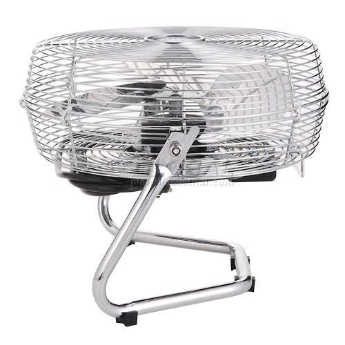 12" Diameter Industrial Floor Fan with Pivoting Head by Global Industrial – 15.5"L x 16"W x 17.5"H, Metal, Black/Gray/Silver, Model 258323